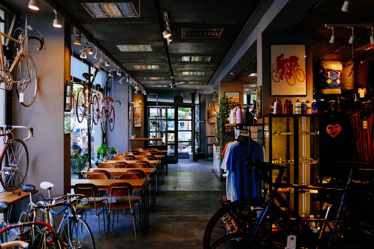 Second-hand Japanese bicycles in a shop